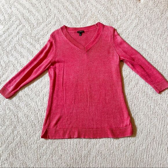 Talbots Sweaters - Talbots Women’s Petite Small Sweater Top Thin V-Neck Pink EUC